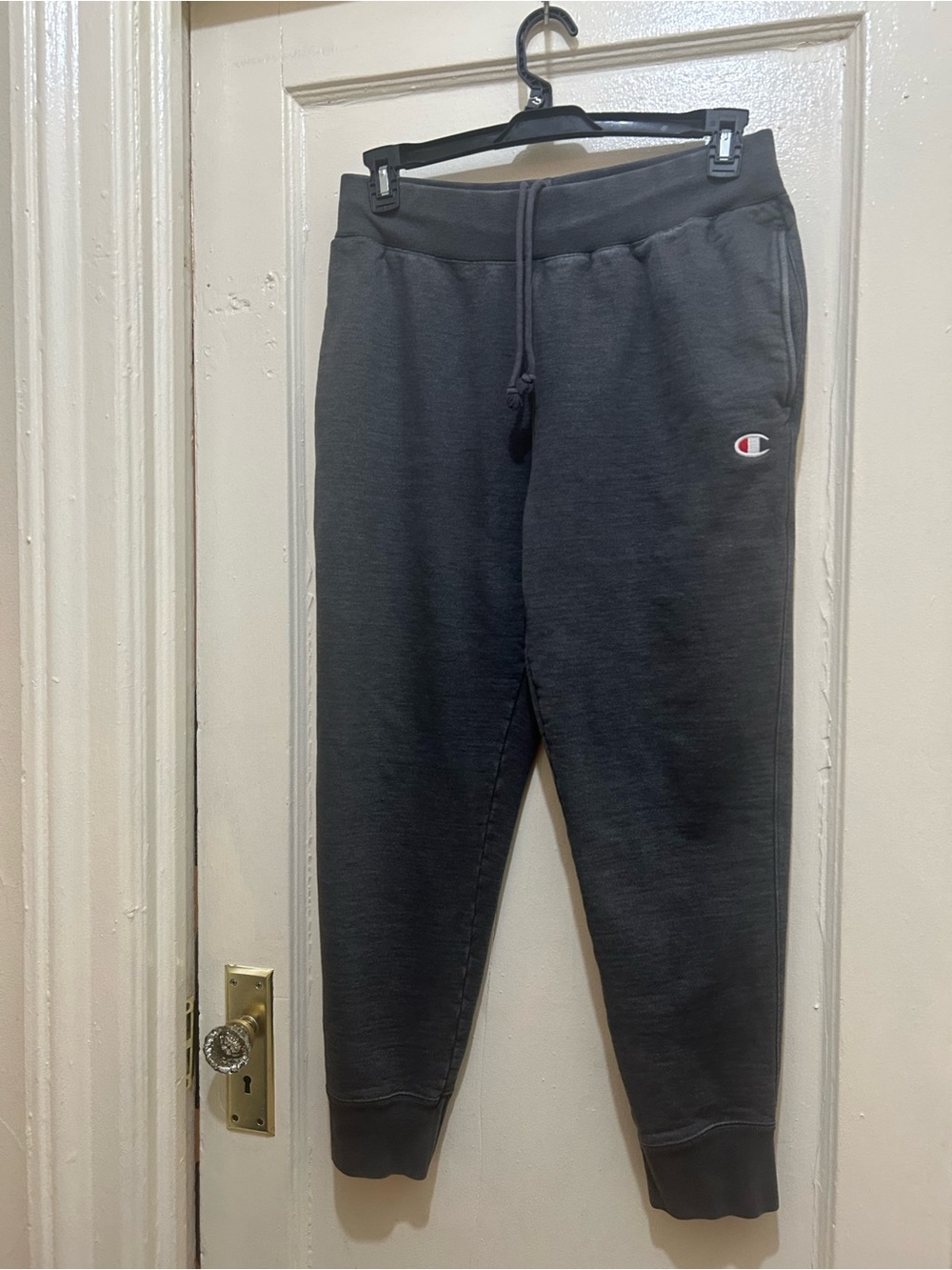 Vintage Champion Men's Dark Gray Reverse Weave Joggers Sweatpants Sz L NWOT